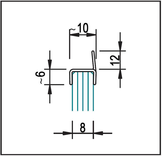 #3301-8 Dichtleisten-Set für 8mm Glas (1x2231+2x2252+2xAuswahl)