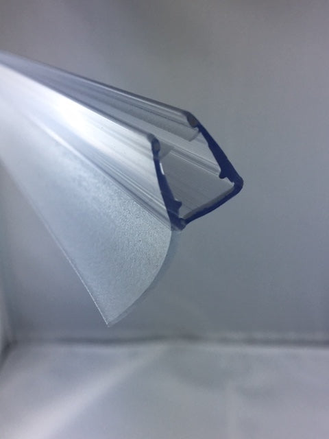 #2845 Dichtprofil für 6+8mm Glas mit seitlicher 45 Gr. Lippe, 18mm, Länge 2Meter