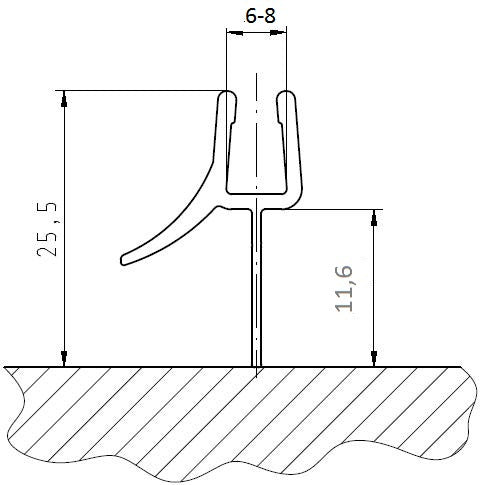 #3100-6 Dichtleisten-Set für 6mm Glas (1x2231+1x2230+1xAuswahl)