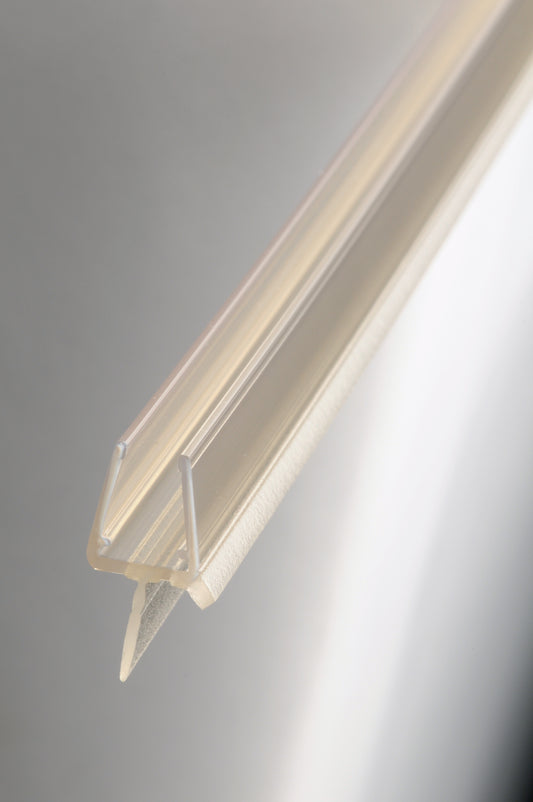 #1002 Wasserablaufprofil mit Dichtkeder für 6+8 mm Glas, 1Meter