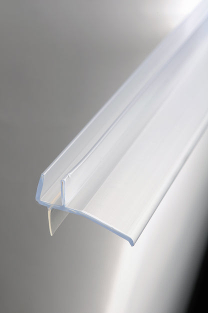 #1233-20 Wasserabweiser mit senkrechter Dichtlippe für 8mm Glas, 2 Meter