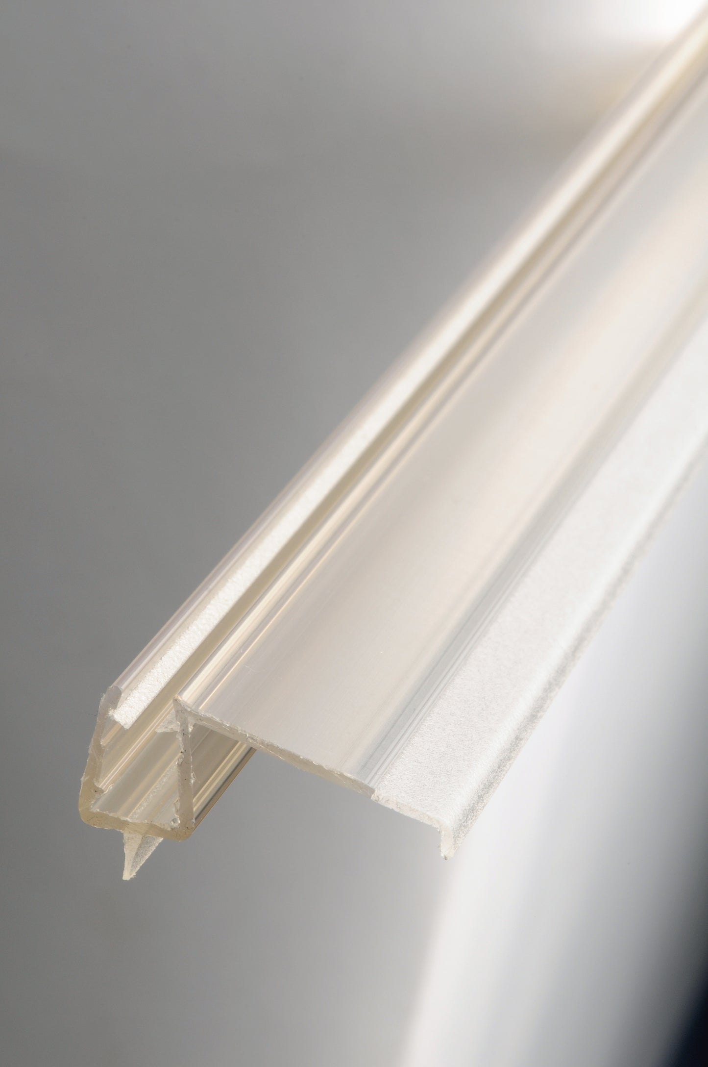 #1250 Tür-Abtropfprofil für 6+8 mm Glas, Länge 1 Meter, transparent