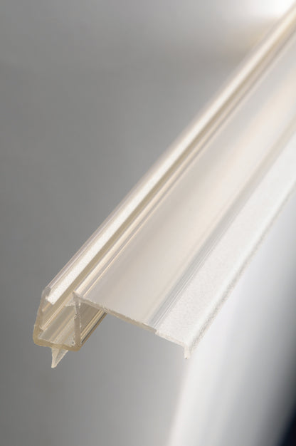 #1250 Tür-Abtropfprofil für 6+8 mm Glas, Länge 1 Meter, transparent