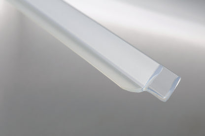 #1257 U-Profil mit weicher Lippe für 6+8 mm Glas, 1 Meter, transparent