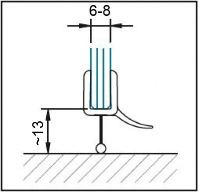 #3901-8 Dichtleisten-Set für 8mm Glas (1x2241+2x2252+1x1278)