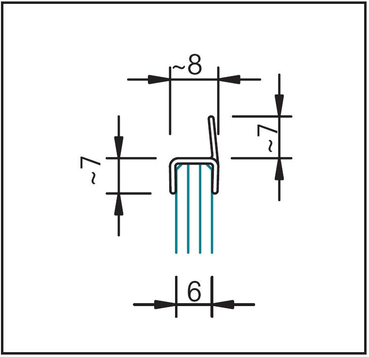 #3800-6 Dichtleisten-Set für 6mm Glas (1x2241+1x2221+1x1278)