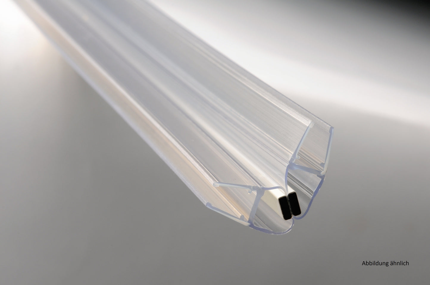 #2231 Magnetdichtung Set  90° für 6+8 mm Glas, Länge 2m(Set =2x 2 Meter), transparent