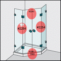 #3401-8 Dichtleisten-Set für 8mm Glas (1x2241+2x2254+1xAuswahl)