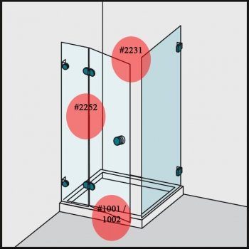 #3201-8 Dichtleisten-Set für 8mm Glas (1x2231+1x2252+1xAuswahl)