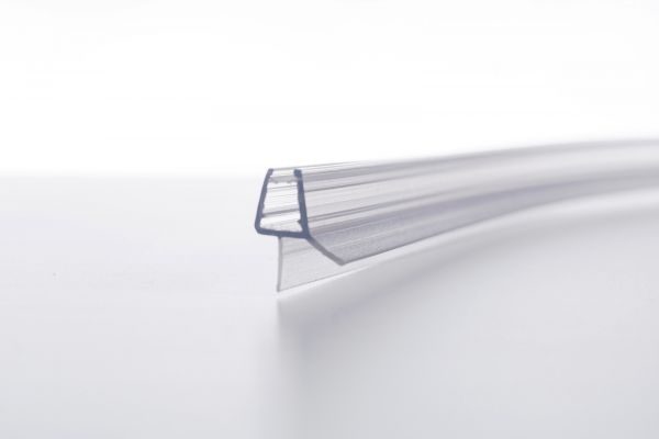 #1278 Duschdichtleiste für gebogene Gläser mit Radius 500-550mm, für 6+8mm Gläser 1Meter,transparent