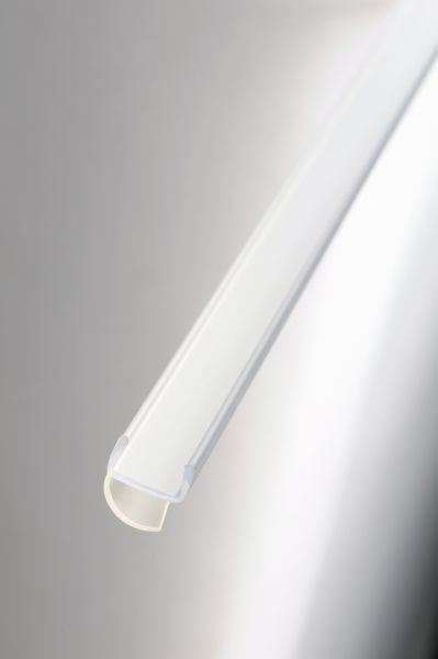 #2225 Dichtung senkrecht mit runder Lippe für 8 mm Glas,Länge 2m, transparent