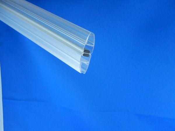 #2261 Magnetdichtung Set 180°, für 4-5 mm Glas, Länge 2m(Set =2x 2 Meter),transparent